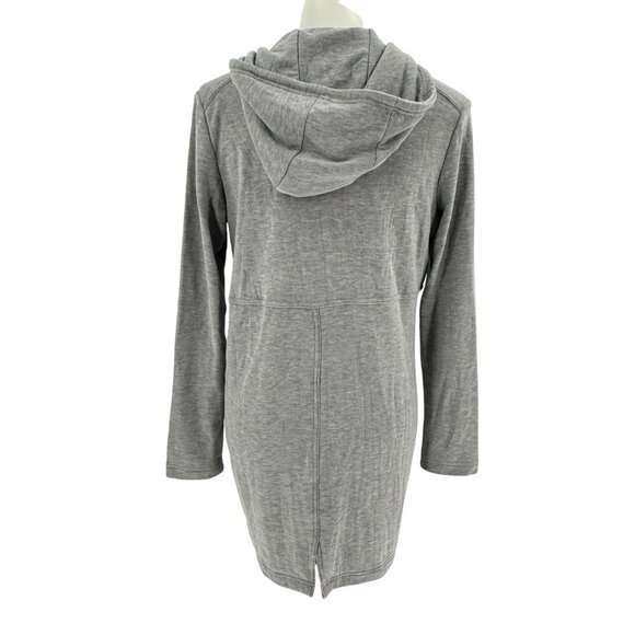 Chasor Womens Heather Gray Snap Button Long Hoodie Jacket Size S - Picture 3 of 9